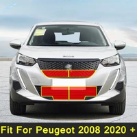 car head grill anti insect net protector insert mesh anti mosquito dust fit for peugeot 2008 2020 2022 exterior accessories