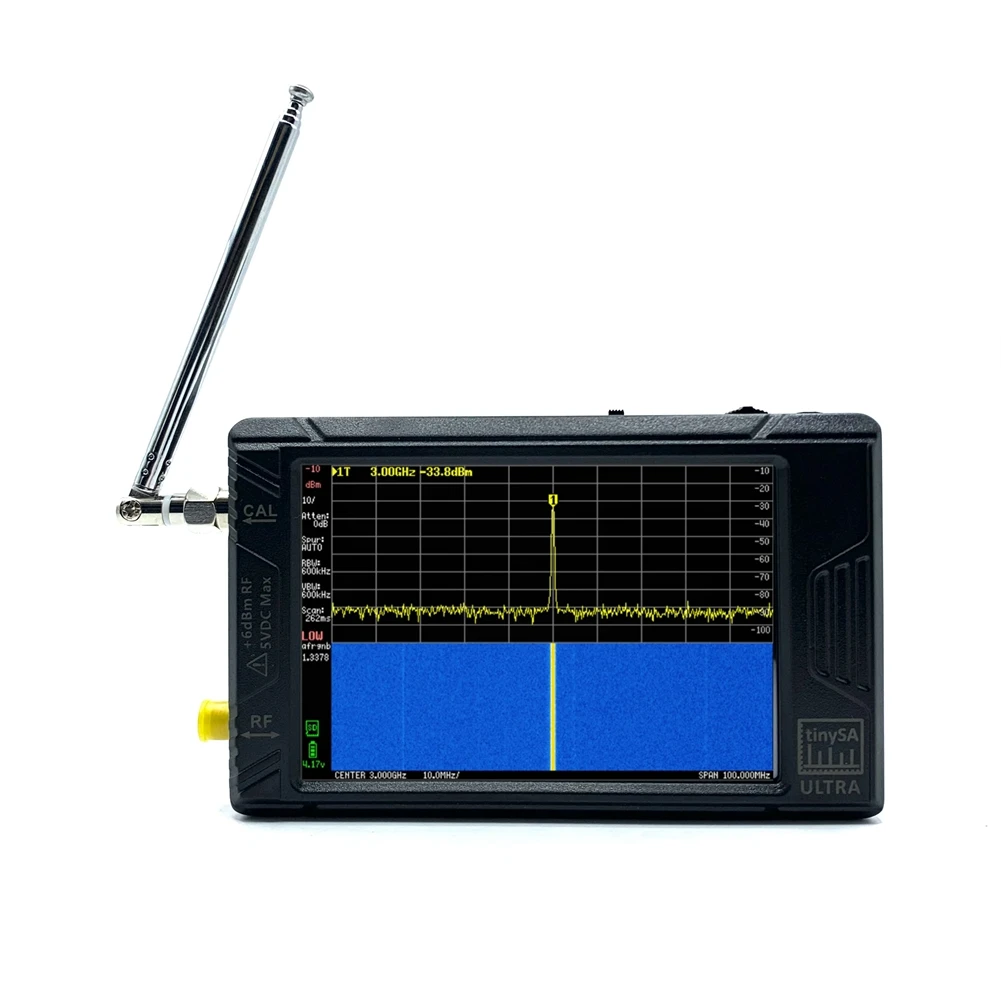 

New ULTRA 100KHZ-5.3GHZ 4 Inch Screen Display Handheld Tiny Spectrum Analyzer with 3000MAh Battery