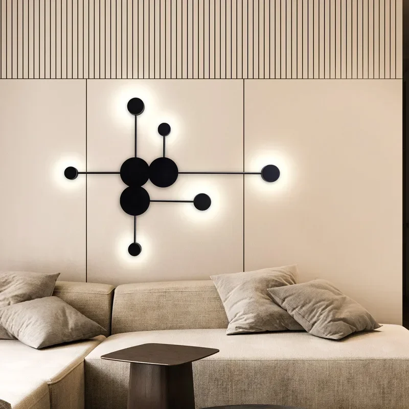 Nordycki współczesny zegar kinkiet sypialnia nocna salon jadalnia restauracja przedpokój oświetlenie Led Home Decor
