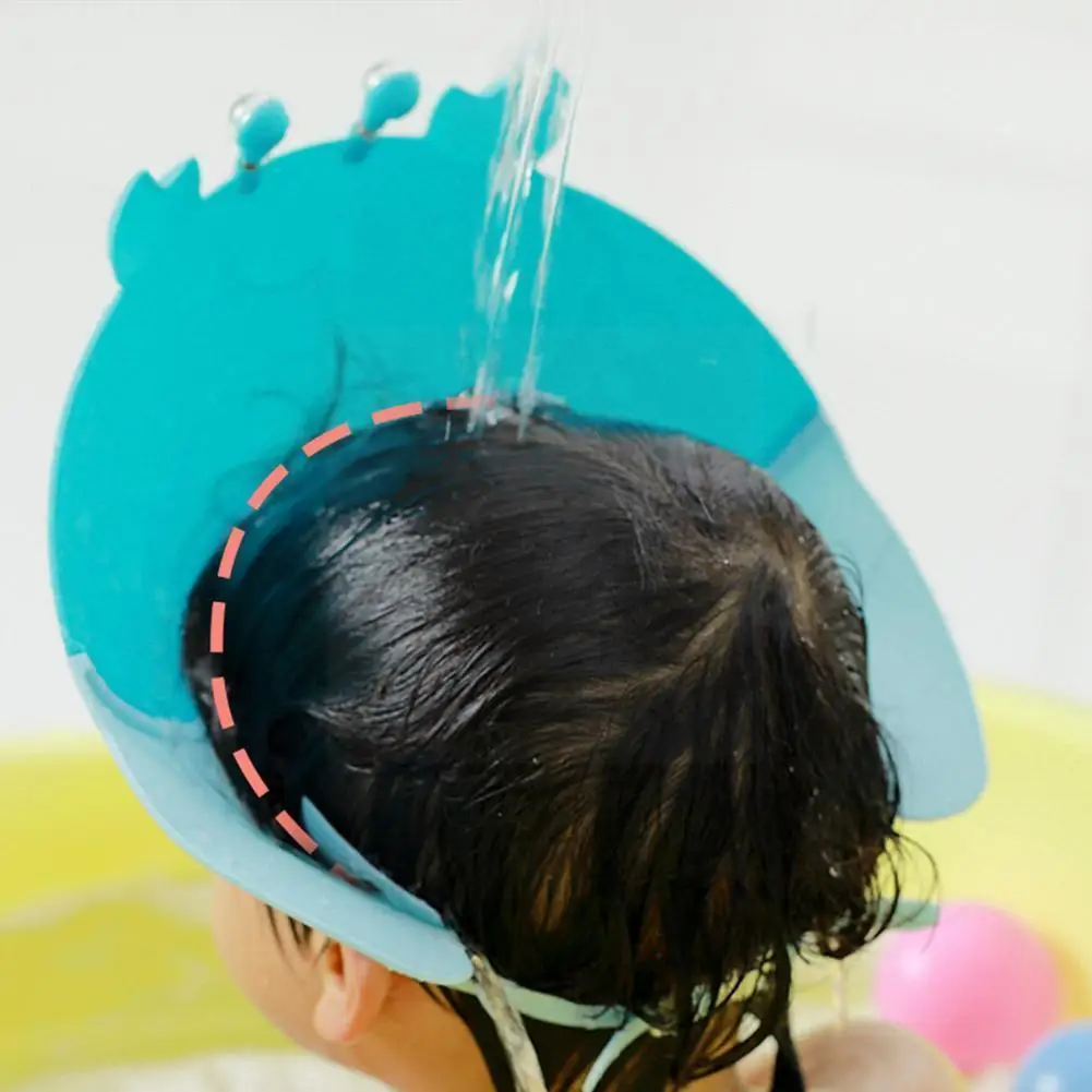 

Adjustable Crown Baby Shower Cap Baby Shampoo Cap Kids Protector Protect Caps Waterproof Shower And Infants Bath Cover Chil G7n6