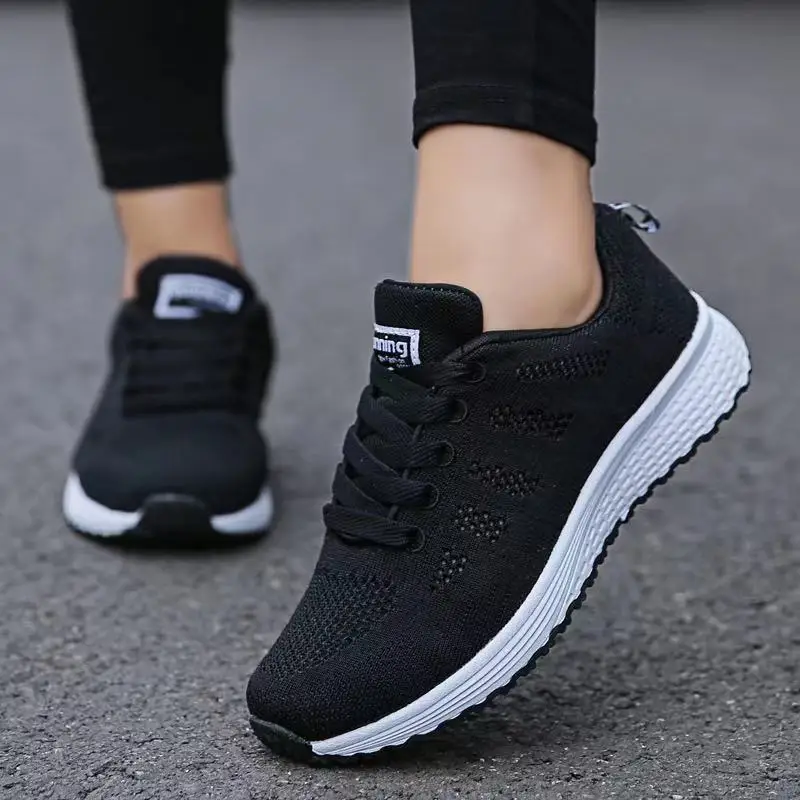 

Sports Running Shoes Ladies Air Mesh Breathable Walking Ladies Sneakers Comfortable White Fashion Casual Sneakers