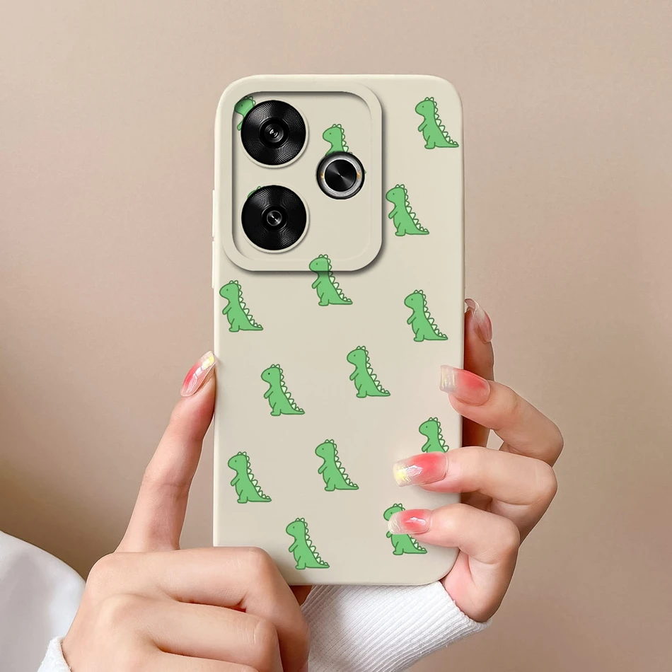 Чехол для телефона Poco F6 задняя крышка с милым медведем Xiaomi F 6 мягкие модели из