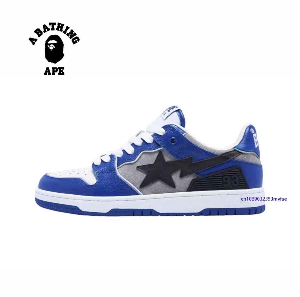 A BATHING APE Men's Vibe Classic 93 Low Top Wearable Sports Sneakers Women's Bapesta Soft Skateboarding STA Walking Shoes 36-45