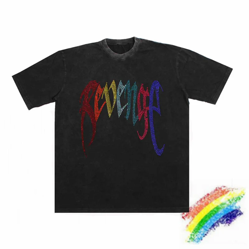 

Colored Diamond XXXtentacion Revenge T Shirts Men Women 1:1 High Quality Washing Top Tees T-shirt
