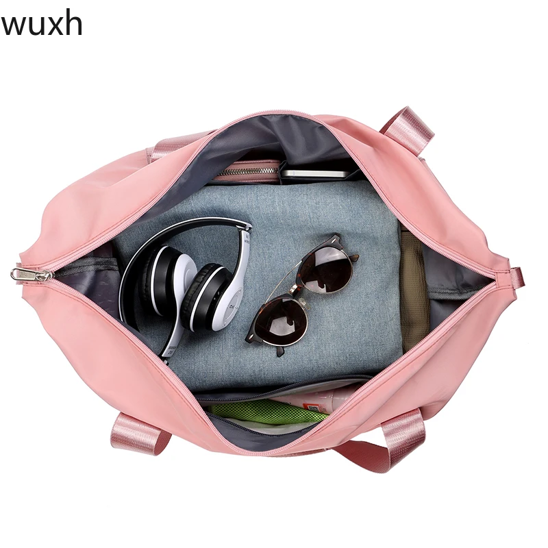 2022 Foldable Large Capacity Storage Folding Bag Travel Bags Tote Carry on Luggage Handbag Waterproof Duffel Women Shoulder Bags