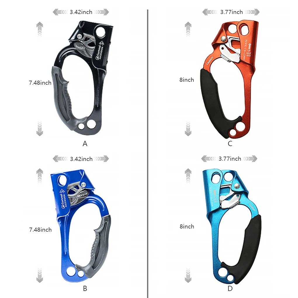 

Hiking Gear Wear-resistant Servericeable Outside Sport Supplies Sturdy Lightweight Hand Ascender for Fire Rescue B right hand