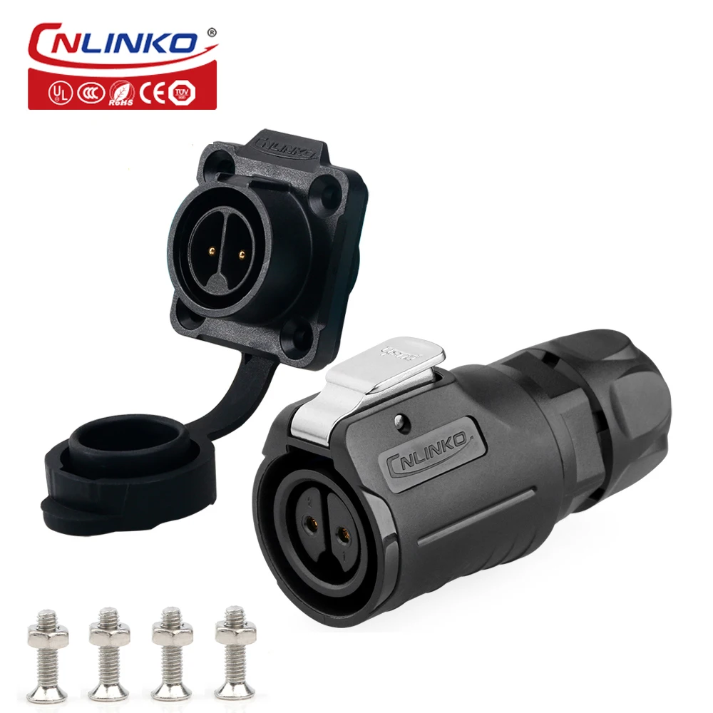 Cnlinko M16 2pin 3pin 4pin 5pin 7pin 8pin 9pin Panel Mount Socket Quick Connect Waterproof Electrical Connector Aviation Adapter