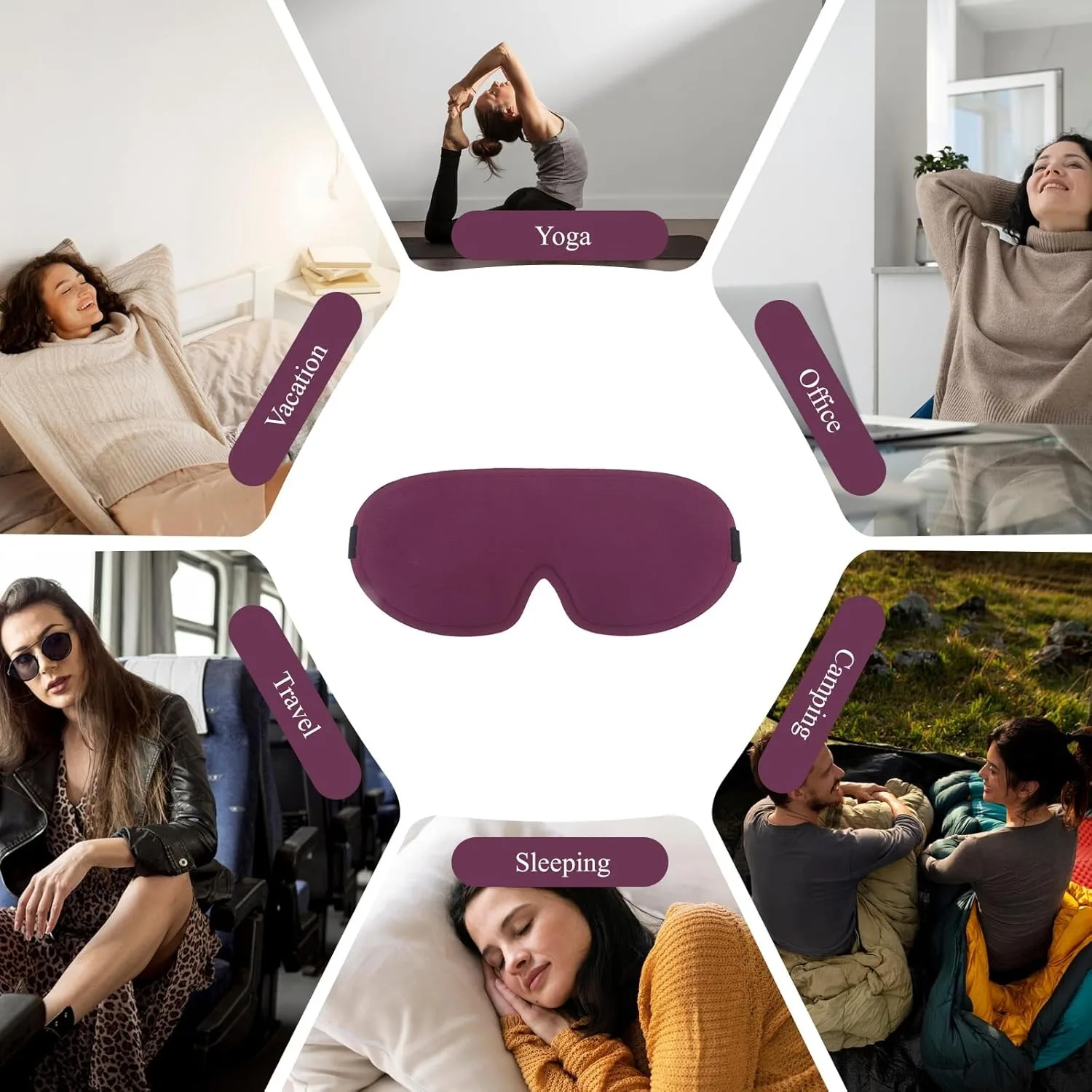 Чертежная маска для глаз 3D Глубокая контурная сна Наращивание ресниц без