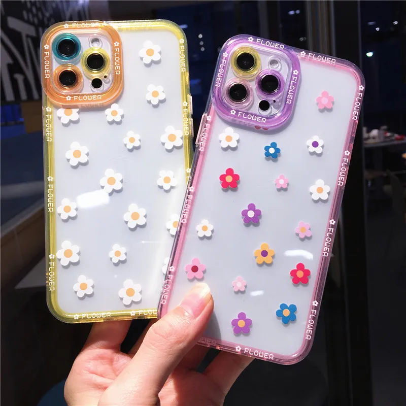

small flower Personalized soft silicone phone Case For iPhone 13 11 12 Pro Max X XS XR 7 8 Plus SE 2020 Cover