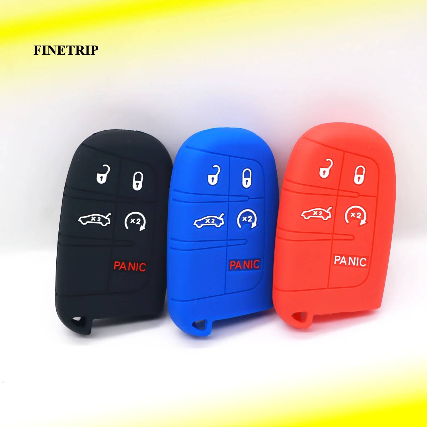 

5B Silicone Car Key Cover Case Fob For Jeep Renegade Compass Grand Cherokee For Chrysler 300C Wrangler For Dodge Car Accessaries