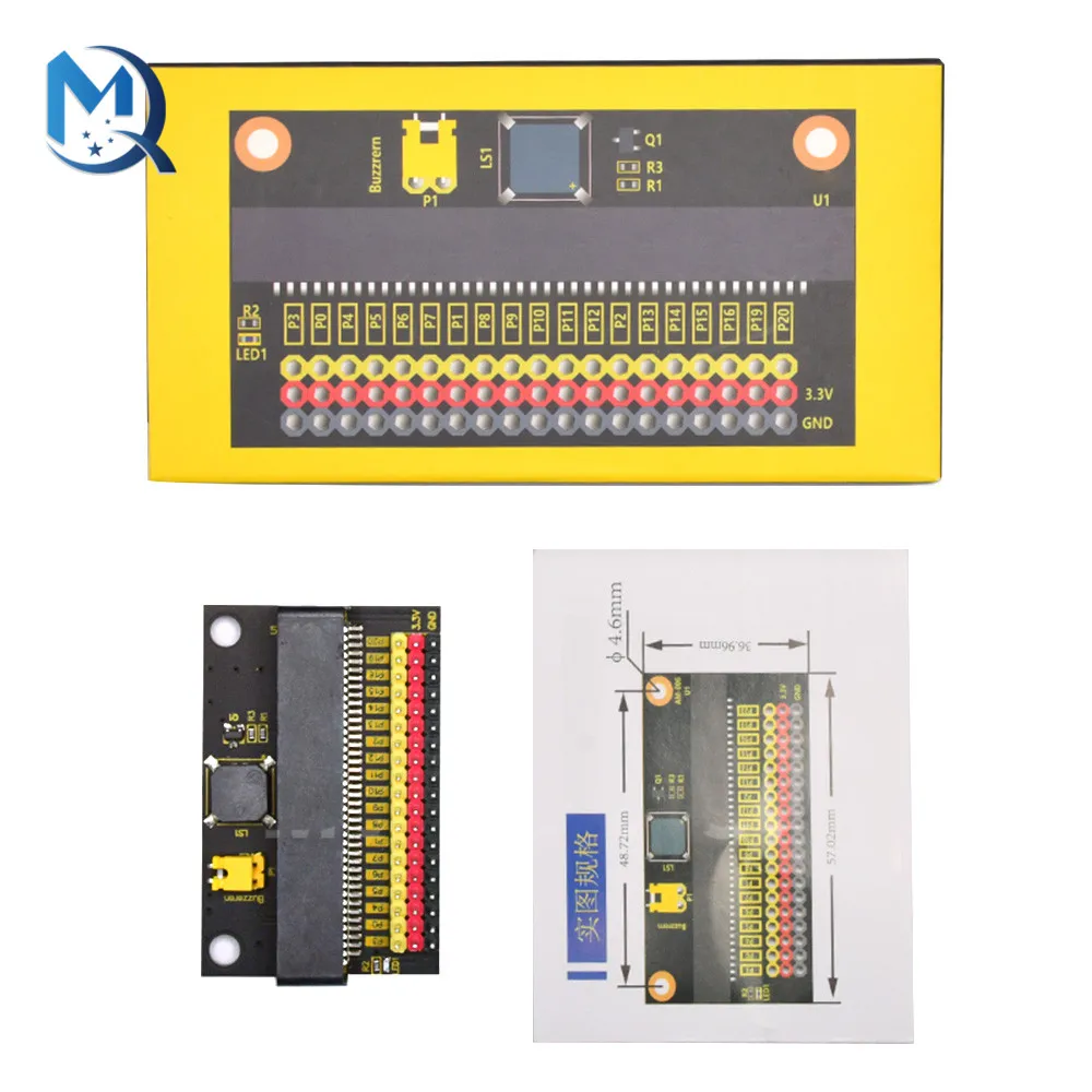 Плата расширения Micro Bit со светодиодным индикатором работы коммуникация IIC или SPI