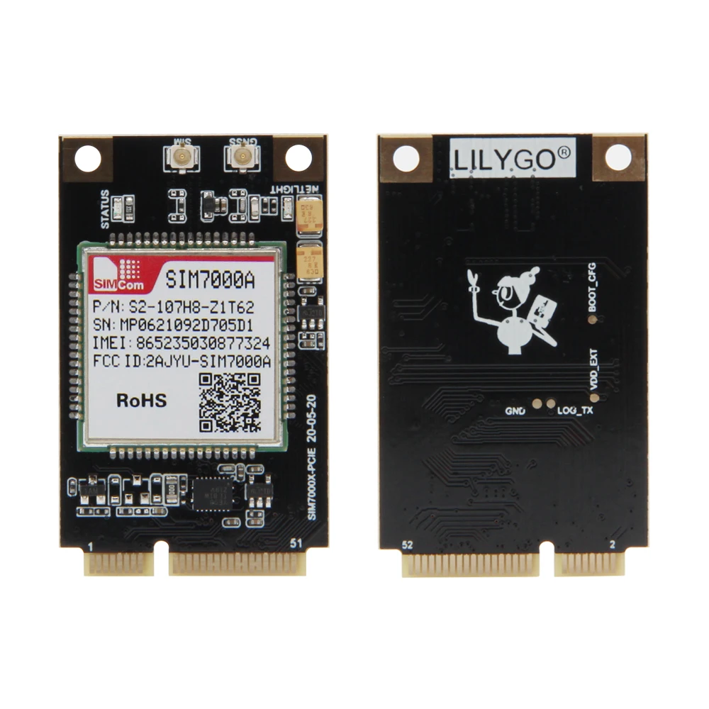 

LILYGO®TTGO T-PCIE sim7000 g/A/E/JC беспроводной модуль ESP32 Чип поддержка WIFI Bluetooth SIM серия Компостируемая макетная плата