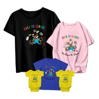 summer 2022 school season new t shirt disney goofy pattern print parent child clothing adult unisex girl boy baby fashion wild