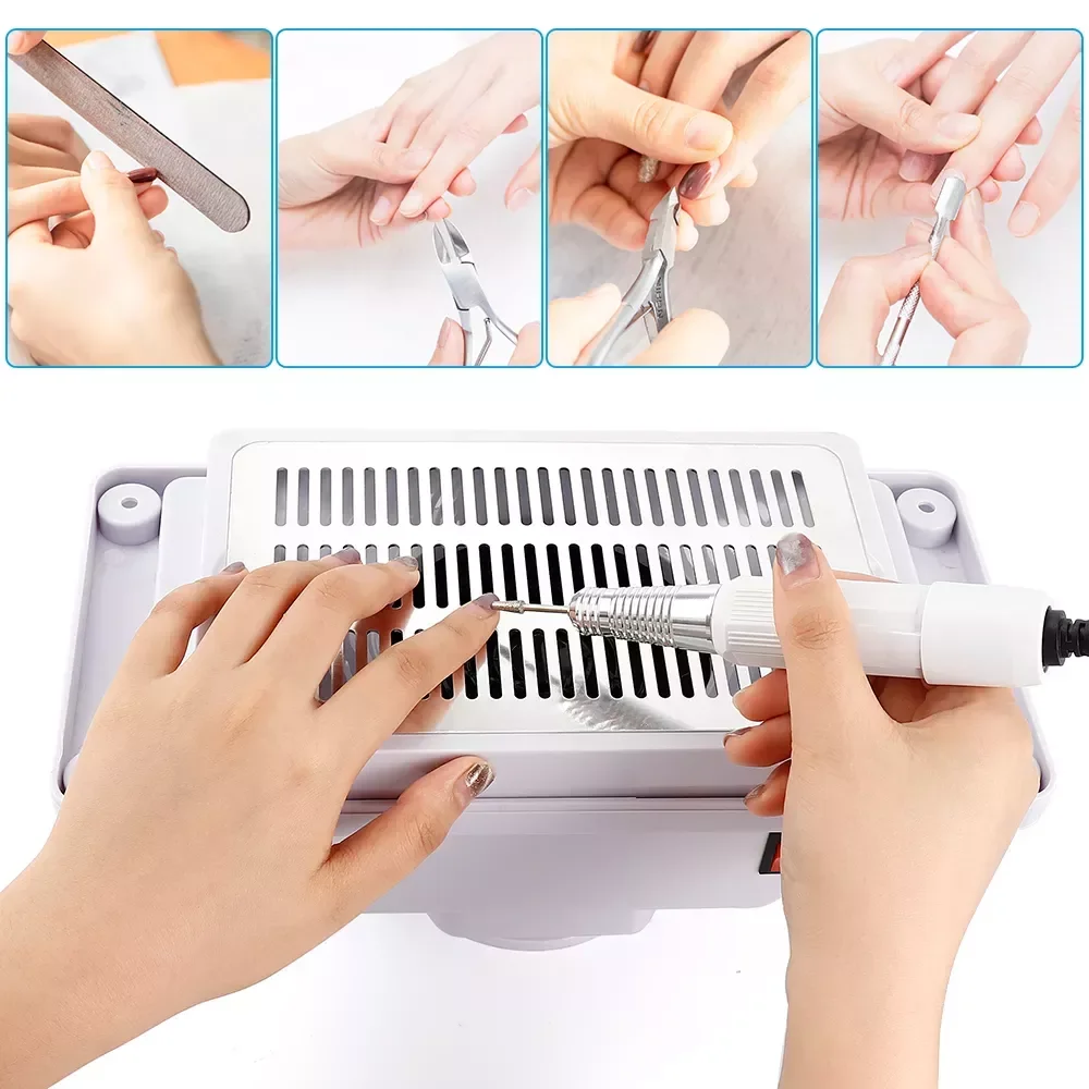 

2022NEW Table Deck Nail Dust Collector Nail Art Salon Machine Vacuum Cleaner Strong Fan Nail Salon With 1 Dust Collecting Bags