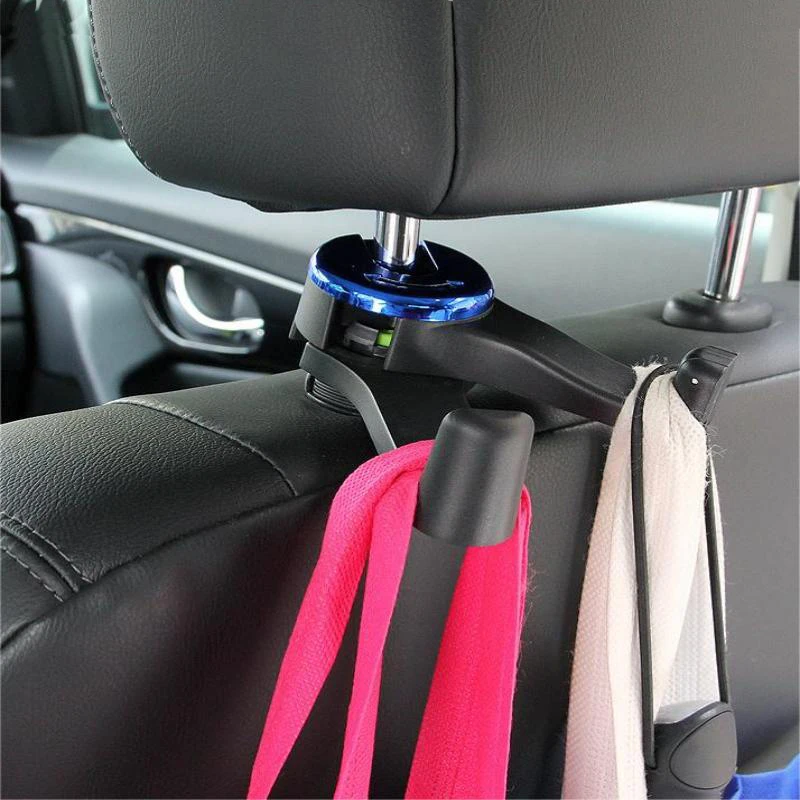 

Expandable double bracket car multi-functional mobile phone bracket hook car creative rear headrest hook car storage