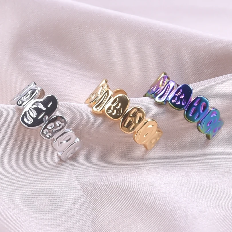 

One Piece Geometry New Trendy Stainless Steel Jewelry Sets Rings for Women Open Trending Product Jewelry Accesorios para mujer