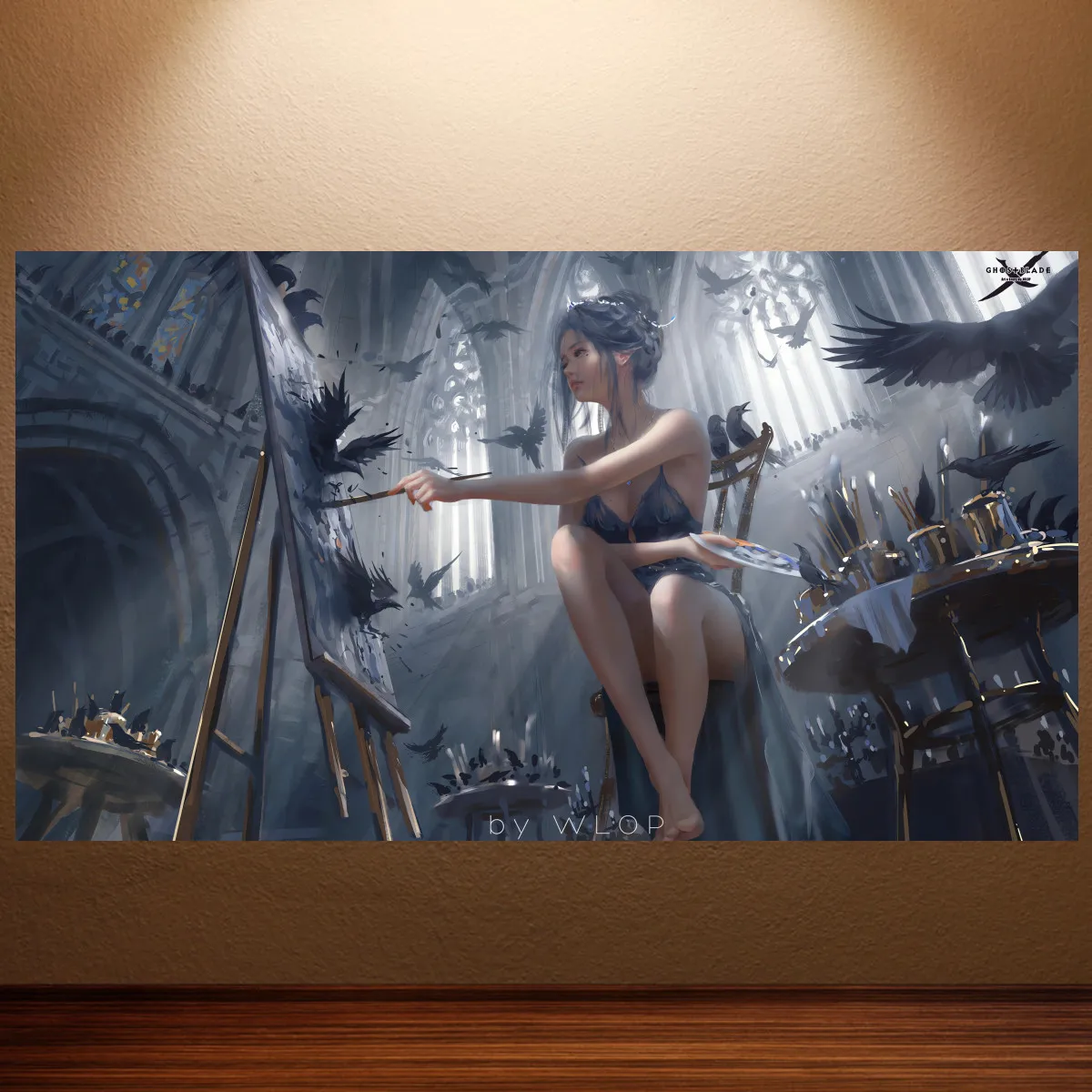 Ghost Blade аниме постер Wlop вторичный индивидуальный холст настенная живопись