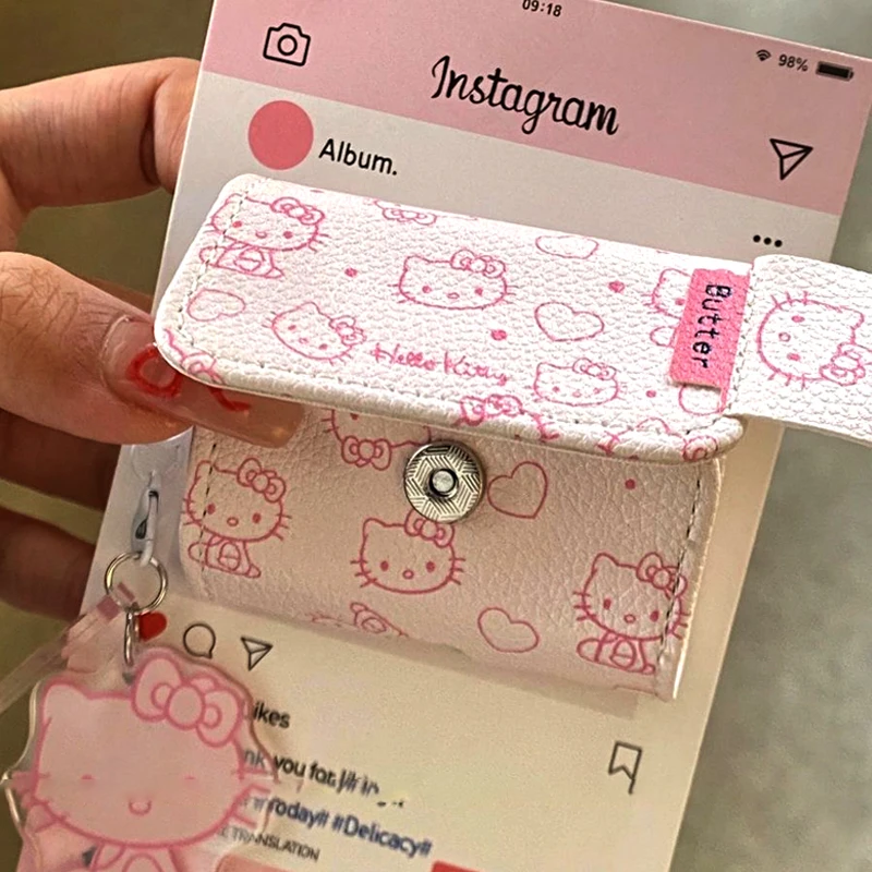 Kawaii кожаный розовый Hello Kitty беспроводной Bluetooth защитный чехол для AirPods1/2 AirPods3 AirPods