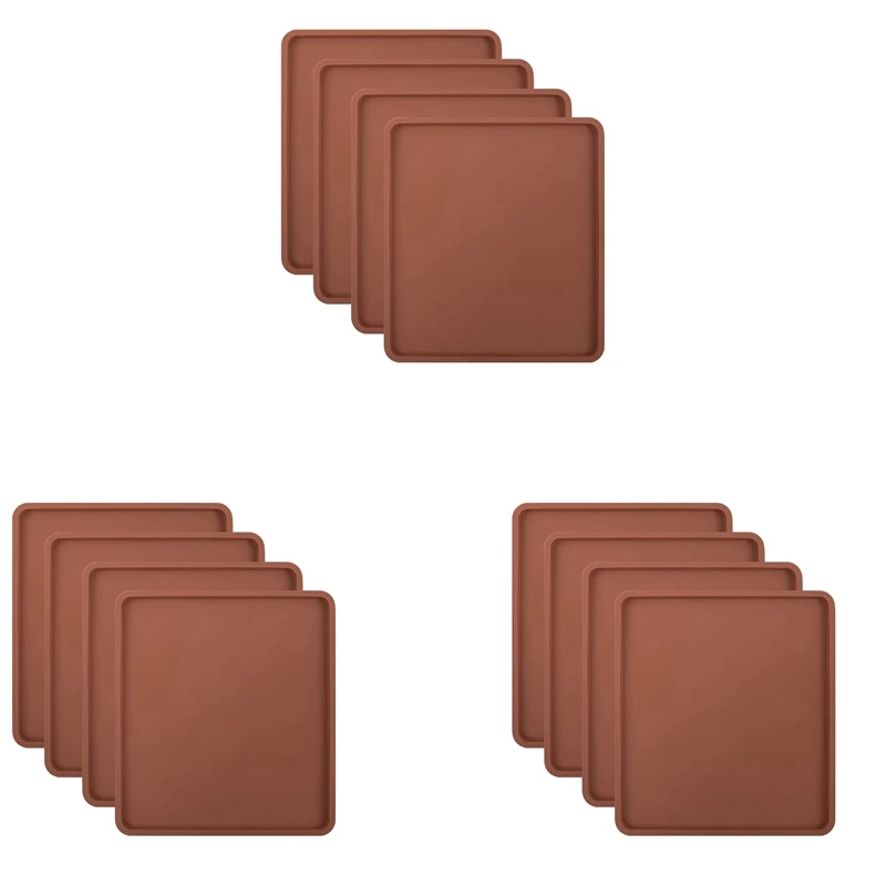 

12 шт. силиконовые коврики для дегидратора с совместимыми кромками силиконовыми листами, антипригарная силиконовая подкладка для лотка, высокая температура