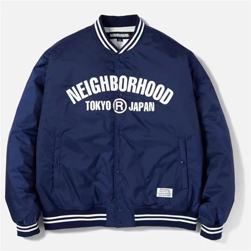 

NBHD круглые буквы BB.JK.NY нейлоновая бейсбольная Мужская и женская повседневная куртка 23AW