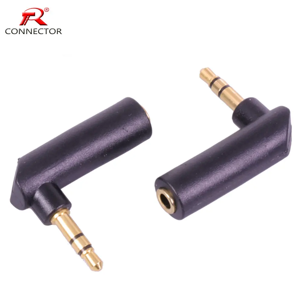 

8 шт. разъем 3,5 мм прямоугольный разъем 3,5 мм 3-полюсный стерео штекер 3,5 мм гнездо для наушников позолоченный адаптер