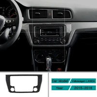 carbon fiber car accessories interior black car styling stickers decals central control panel for volkswagen lavida 2015 2016