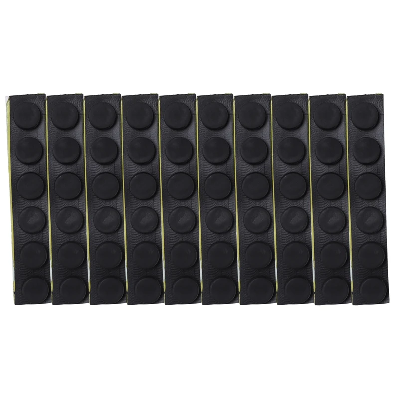 

60X Furniture Knob, Round, 10 Mm X 5 Mm, Self-Adhesive Rubber Pads 6 In 1