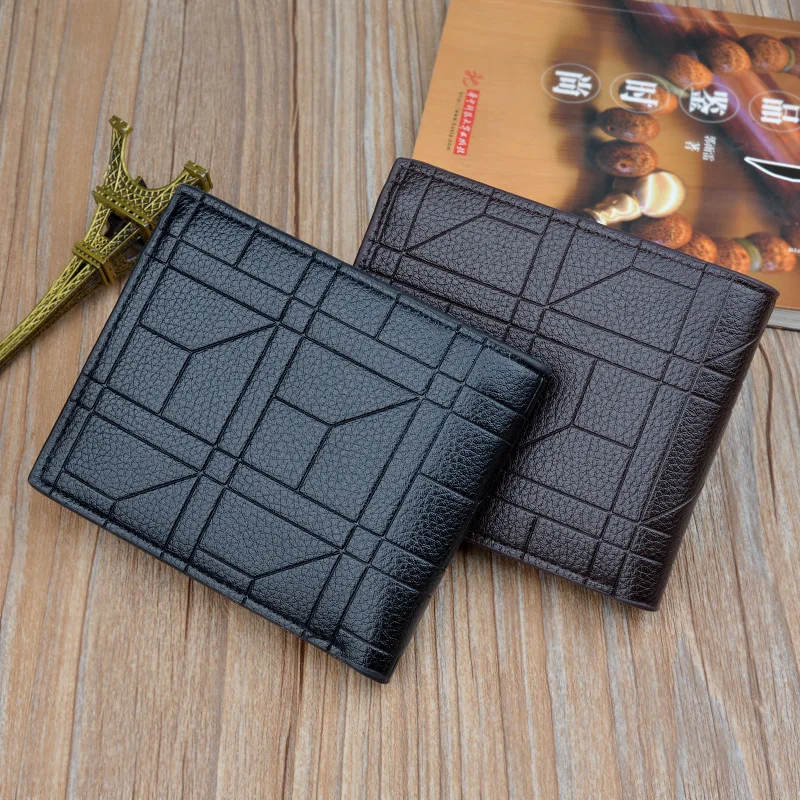 

Men's Wallets Short Thin Retro Student Wallets Horizontal Money Bag Trendy Casual Personality Vertical Purse for Young Men