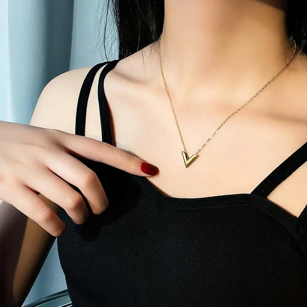 

Chain Necklace Delicate 3 Colors Everyday Wear Exquisite Wear-resistant Necklace Lady Necklace for Dating