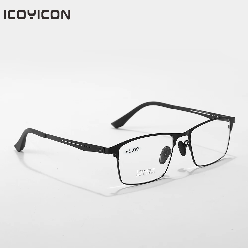 

Blue Light Blocking Reading Glasses Screwless Titanium Glasses LH6111 Men Magnifying Eyewear Presbyopic Diopters +1.0 +2.5