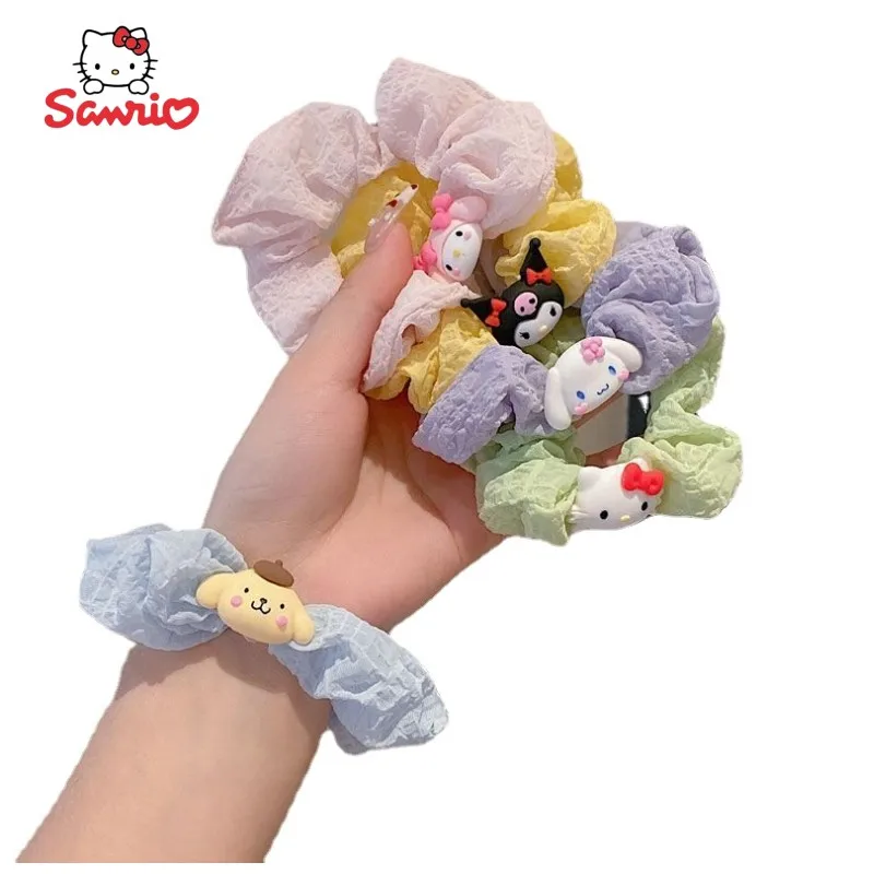 

Sanrio spring and summer new cinnamon roll puff large intestine hair ring cute girl melodiza ponytail rubber band head rope girl