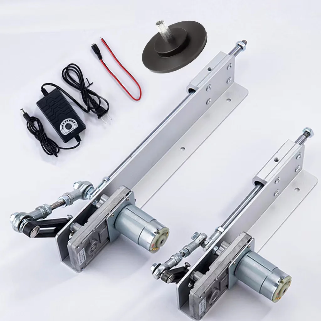 DIY Reciprocating Cycle Linear Push Pull Motor Motor DC12V/24V Telescopic Linear Actuator Kit with Speed Controller, Suction Cup