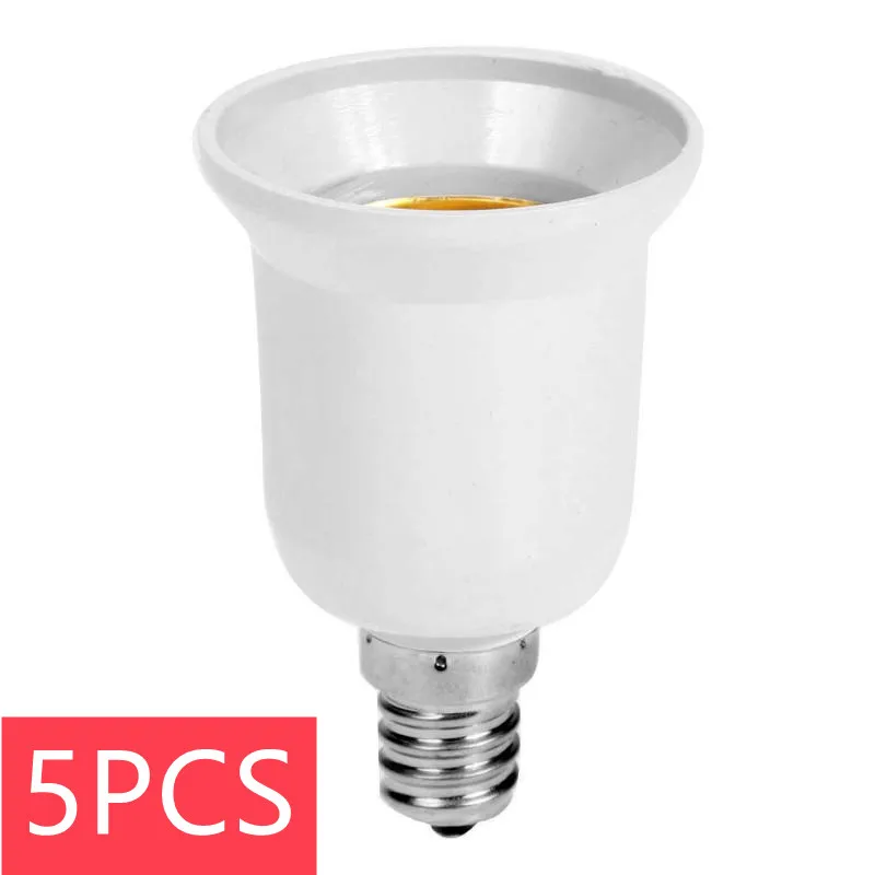 

5pcs Light Converter E14 to E27 Lamp Bulb Socket Base Holder 110v 220V Light Adapter Conversion Fireproof Home Room Lighting