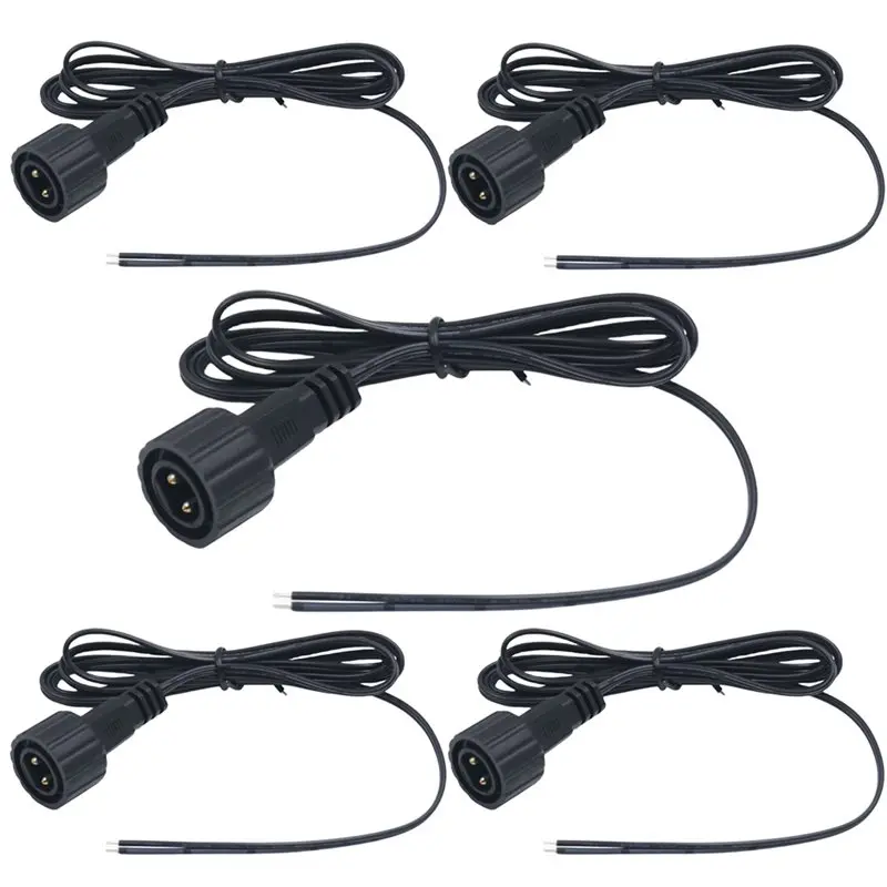 Фото ABFN-Black, 10 шт., 2-контактный разъем для светодиодов, провод 1,2 м, водонепроницаемый удлинительный кабель для солнечных пане №4
