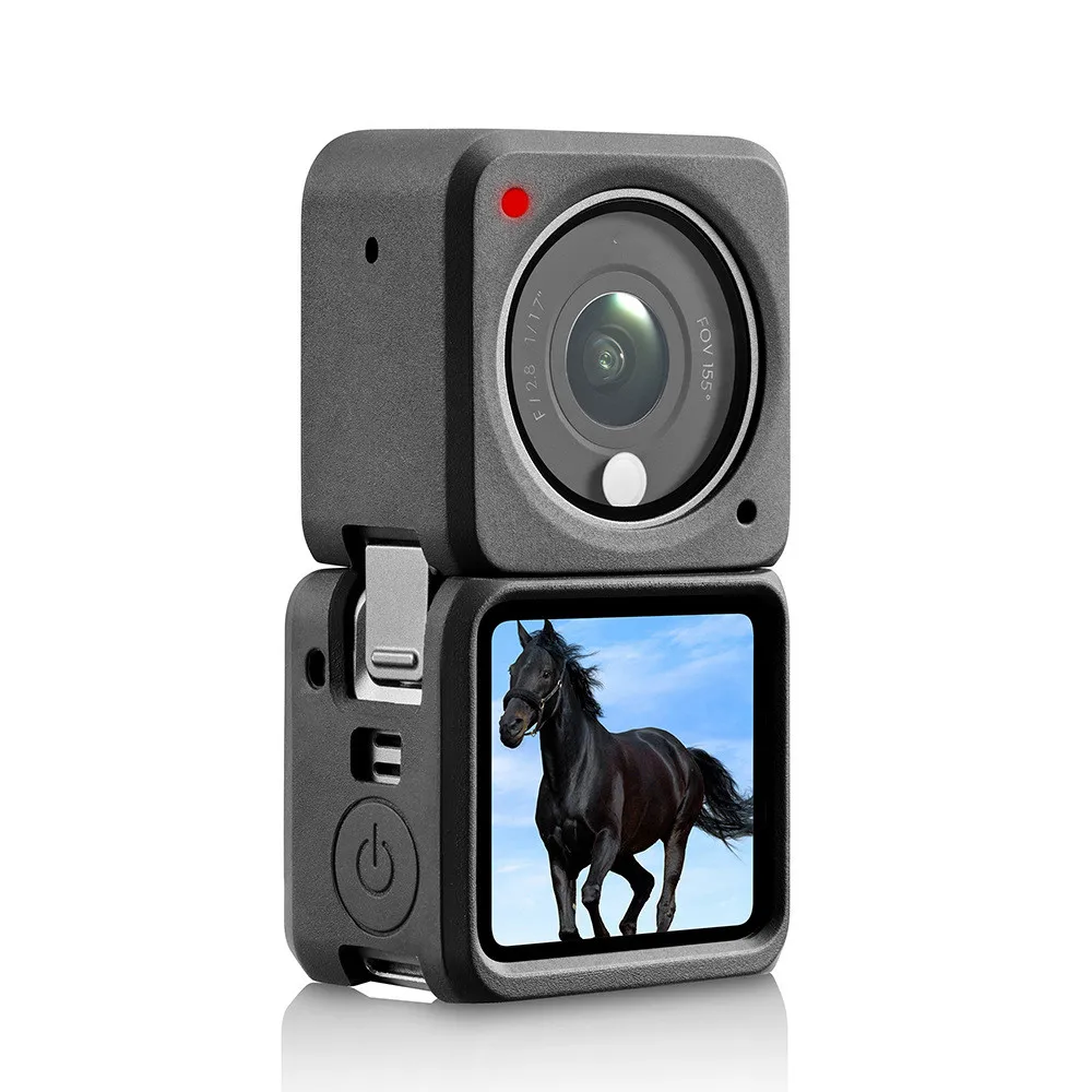 2Pack Silicone Protective Case Anti-Scratch Cover Soft Housing Shell for DJI Action 2 Camera