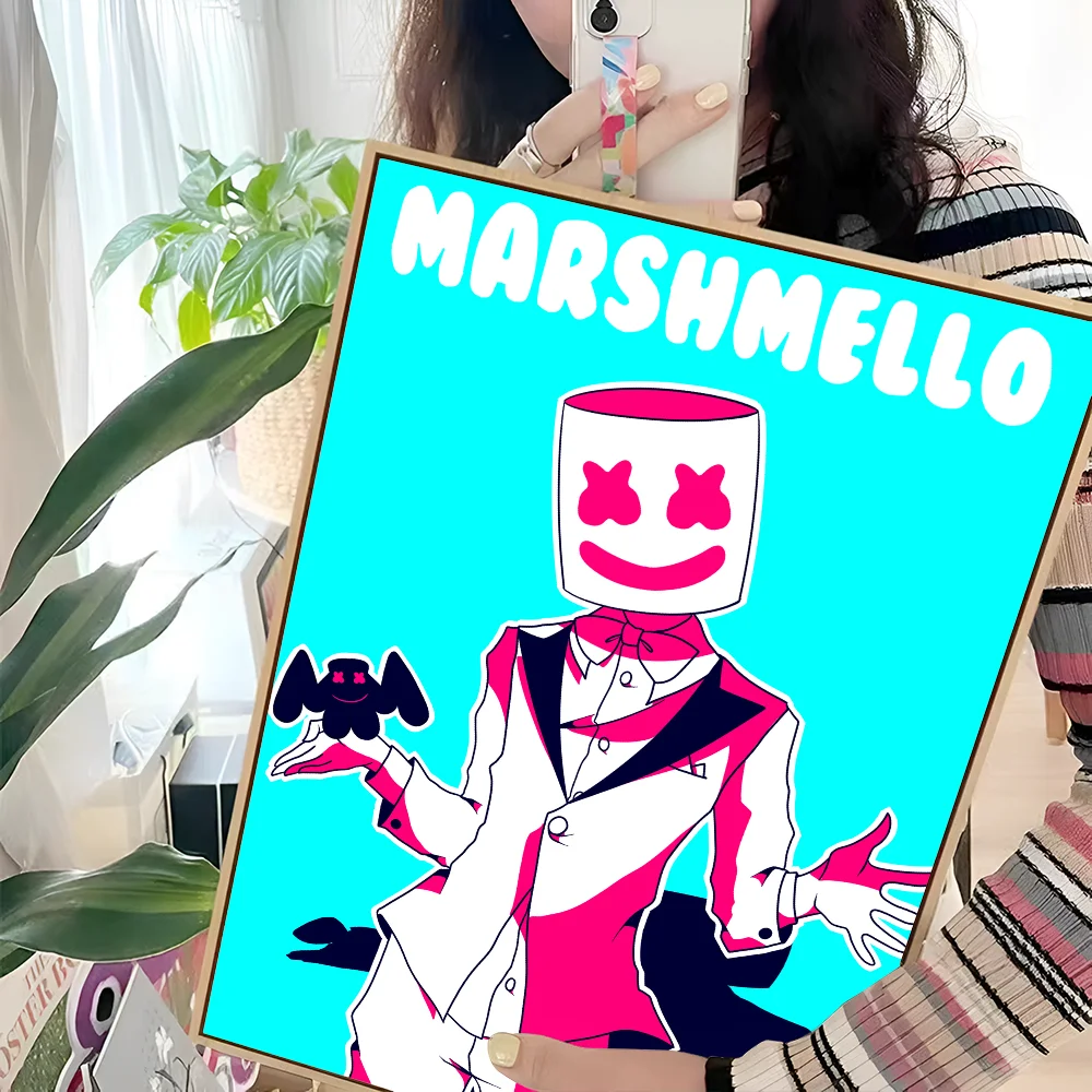 DJ M-Marshmello кино липкие постеры красивая наклейка на стену для гостиной бара