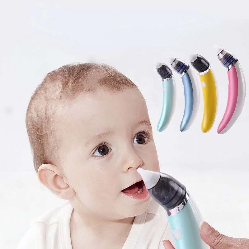 Baby Kinder Nase Snot Reiniger Nasenreiniger Staubsauger mit 2 Düsen Gelb DE 