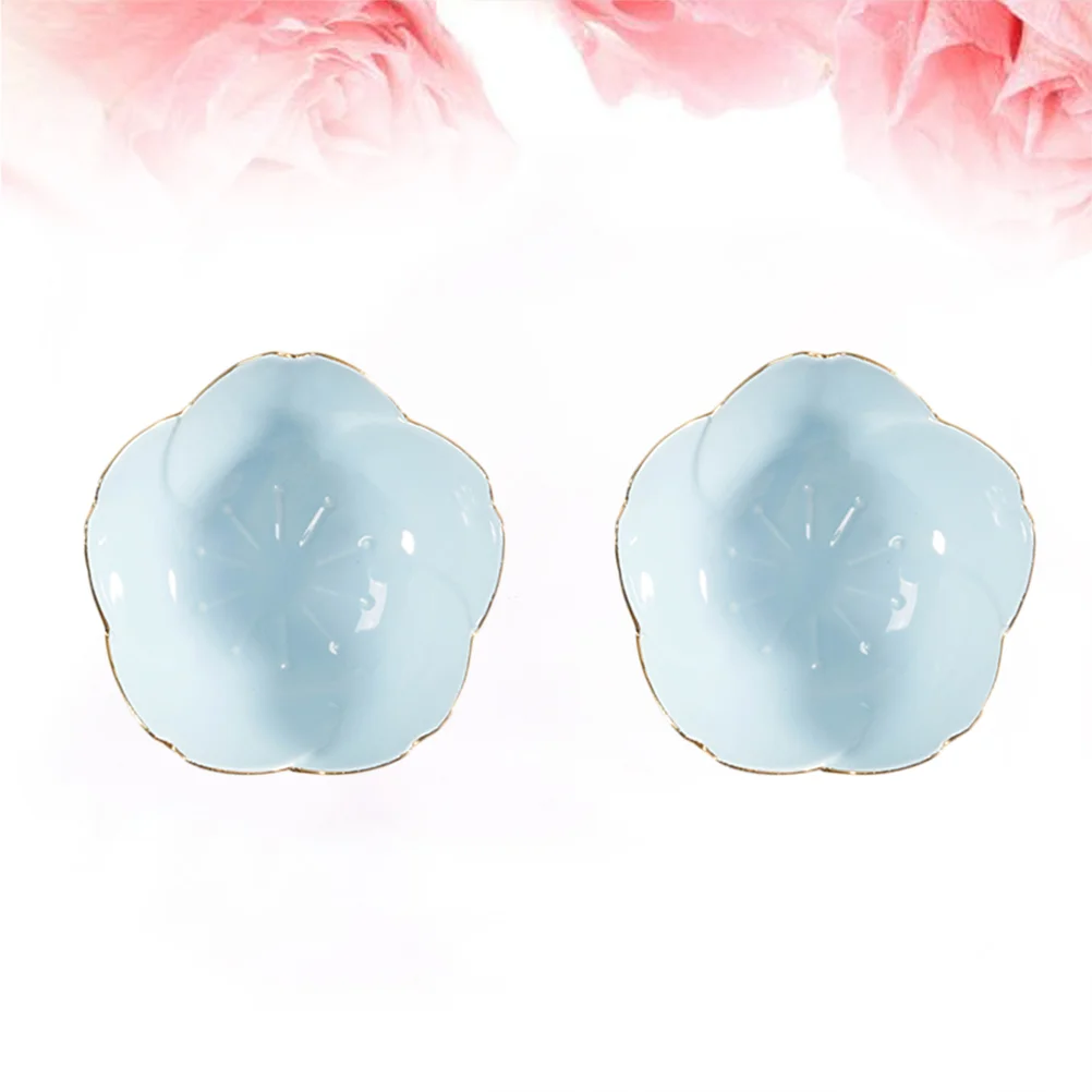 

Dish Bowls Dipping Dishes Bowl Sauce Plates Ceramic Seasoning Appetizer Condiment Flower Sushi Soy Porcelain Set Serving Vinegar