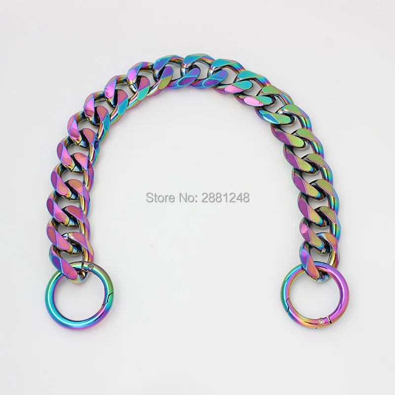 5colors 22mm Rainbow Aluminum Chain Light Weight Bags Strap Bag Parts Handles Easy Matching Accessory Handbag Straps Bag 120CM