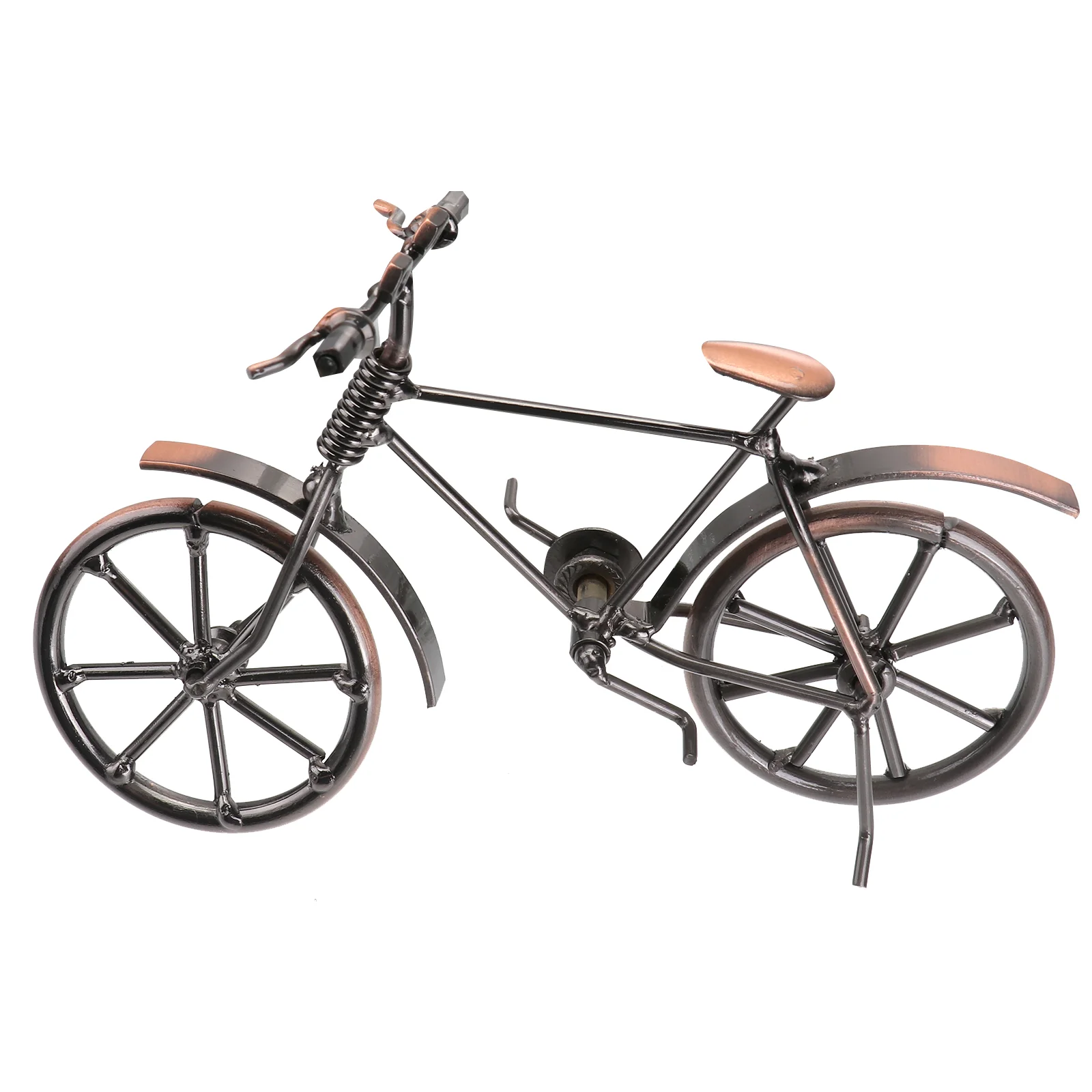 

Bike Statue Sculpture Metal Toyornaments Model Decor Home Classic Birthday Gift Desktop Mini Miniaturefigurines Desk Adornment