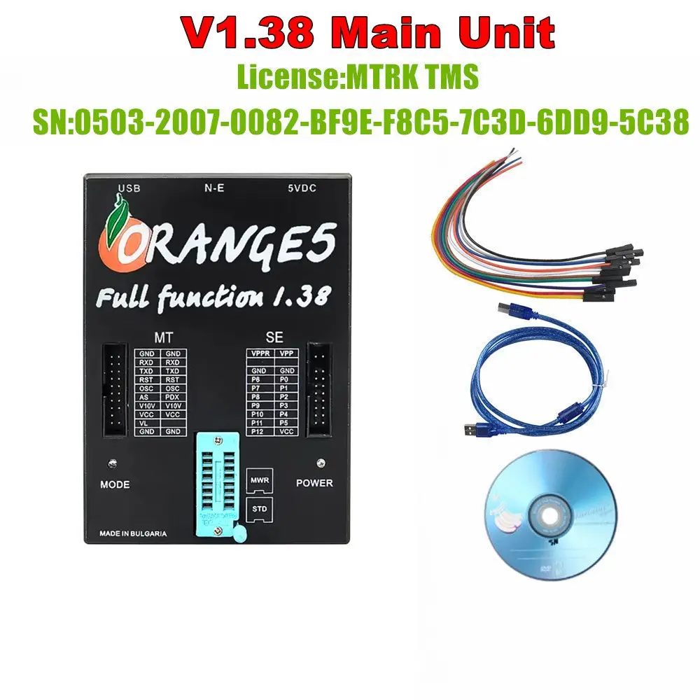 

Профессиональный V1.38 новый Orange5 с полными адаптерами, инструмент для программатора ЭБУ, оранжевый 5 V1.34, оборудование для программирования + улучшенное