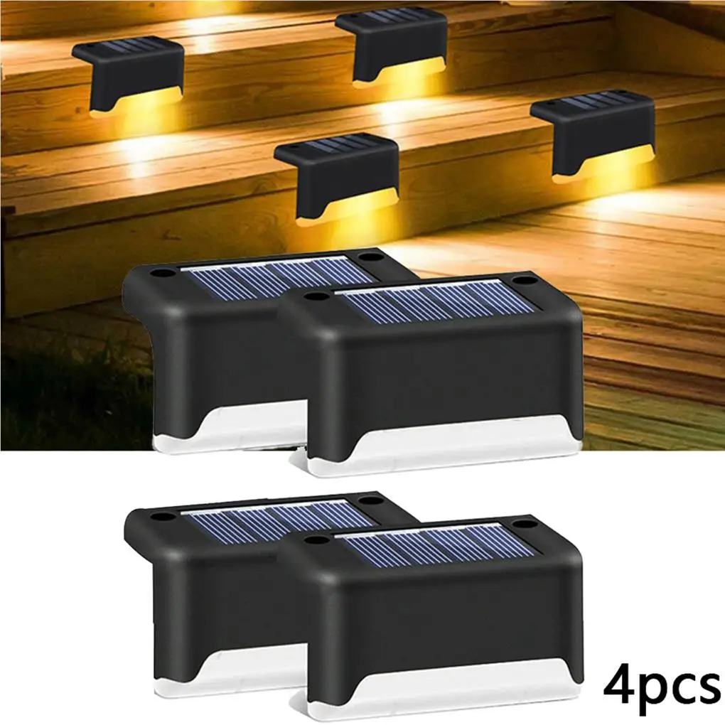 

4Pcs Solar LED Deck Lights Outdoor Garden Patio Railing Decks Path Lights