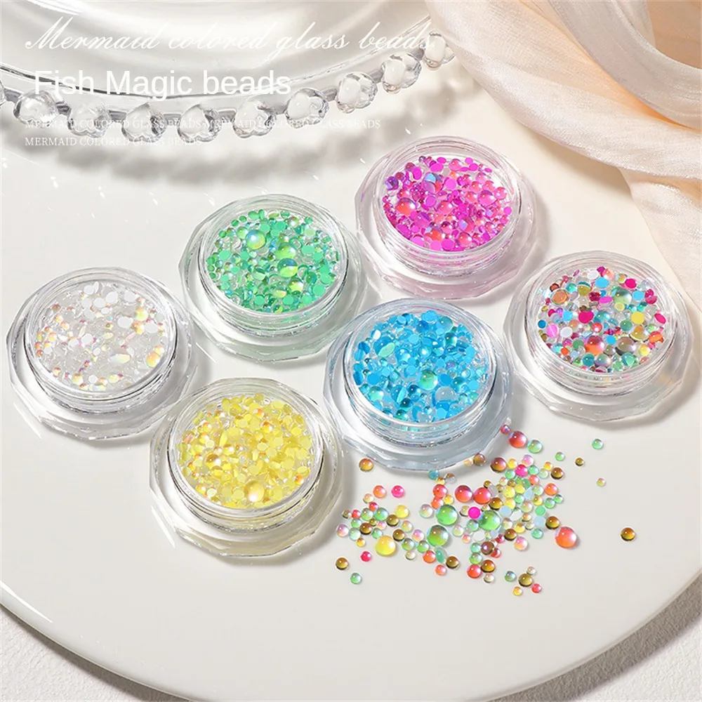 

Mixed Size Nail Art Decoration Ornament Nail Accessories Nail Enhancement Rhinestones Nail Drill Mermaid Bubble Bead