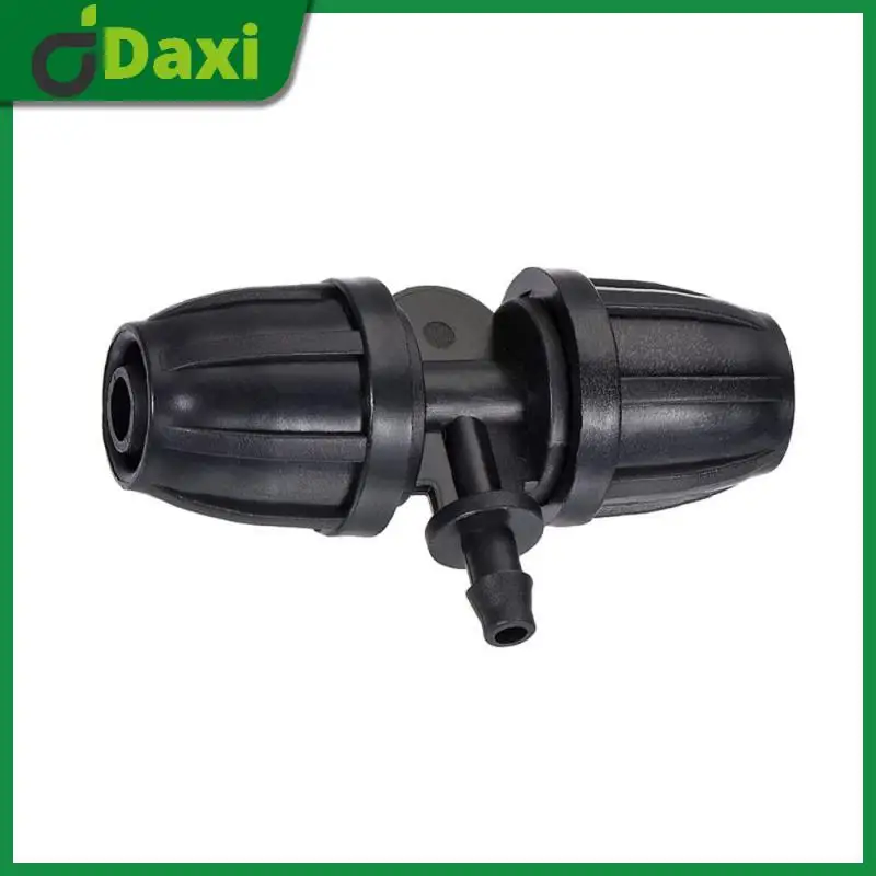 

644 Convenient Hair Pipe Joint Automatic Watering Irrigation Joint Water Saving Connect Water Pipe Adapter Connector Black 11.5g