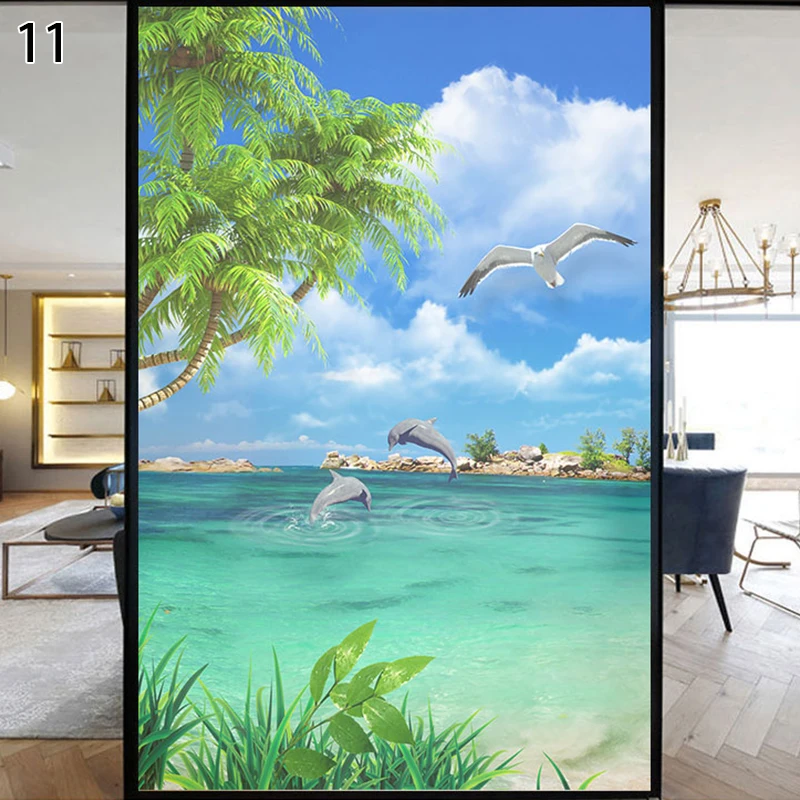 

Морской пейзаж, витражная пленка из ПВХ