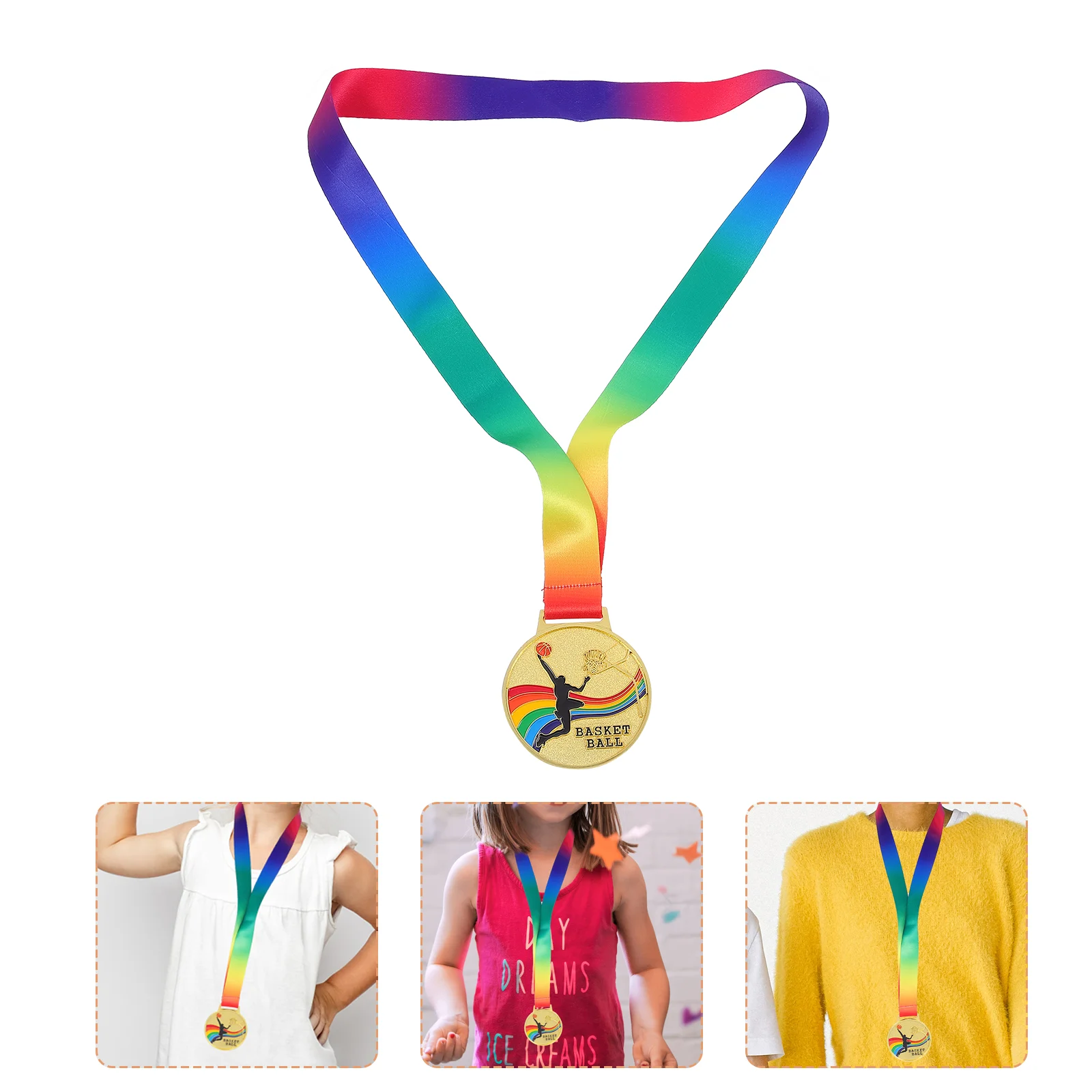 

Medal Medals Gold Competition Award Golden Sports Alloy Honor Winner Basketball Participation Soccer Trophies Metal Prizes