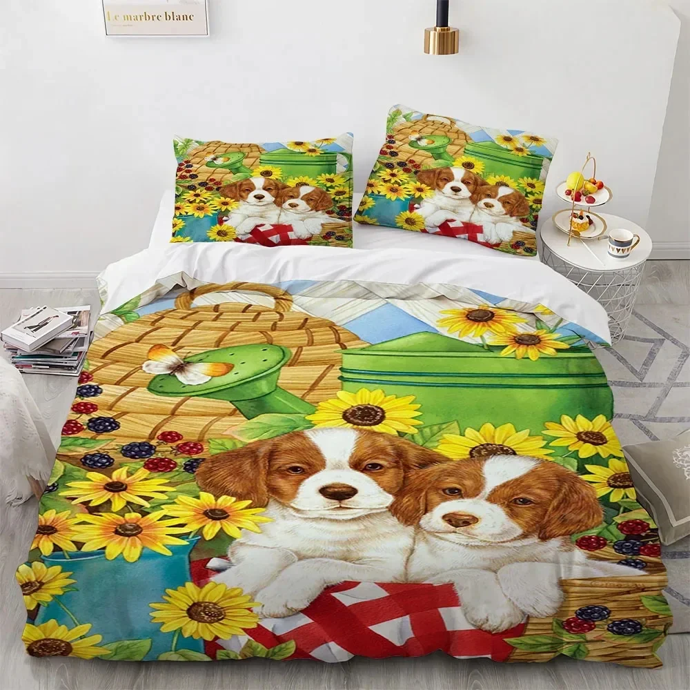 Водолазный пододеяльник для собак King Queen Size 3D Lovely Running Pet Puppy