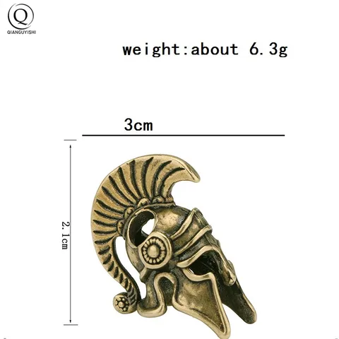 Медный латунный спартанский шлем