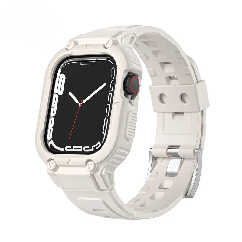 Suitable for Apple watch band Ultra49mm iwatch integrated molding strap armored TPU strap 45mm44mm40mm41mm