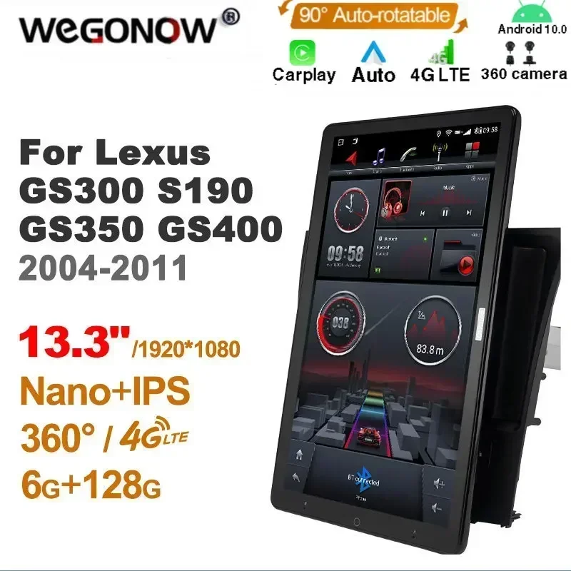 Android10.0 собственный автомобильный радиоприемник для Lexus GS300 S190 GS350 GS400 GS430 GS450h GS460 GS